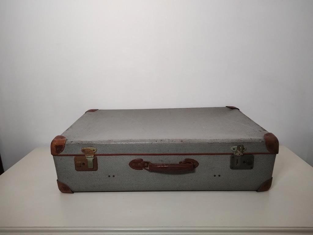 K548 VINTAGE jaren 50 koffer van geperst karton, Sieraden, Tassen en Uiterlijk, Koffers, Overige materialen, Gebruikt, Onbekend