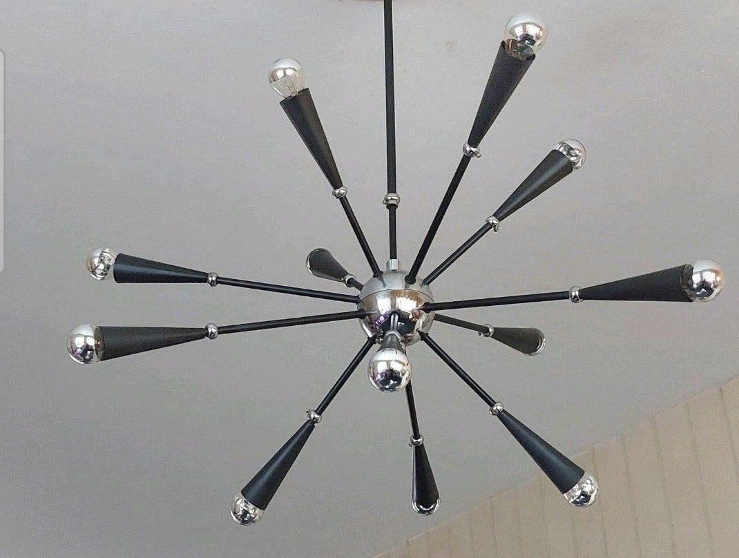 Schitterende grote verstelbare vintage Jolina spoetnik lamp, Ophalen