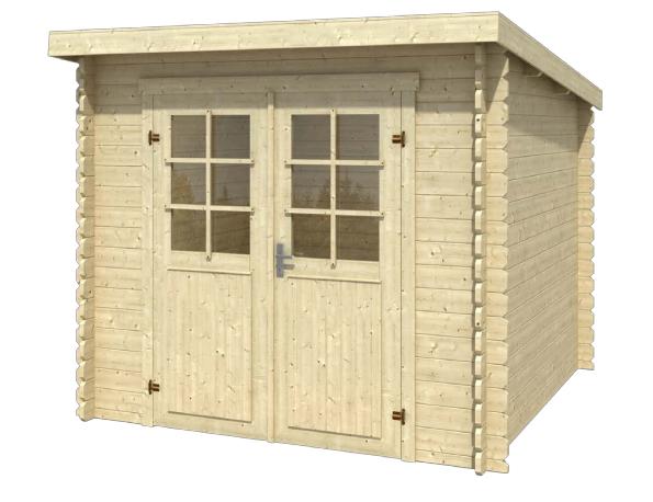 NIEUW IN PAKKET! Blokhut Almere 250x213 Onbehandeld vuren, Ophalen, 200 tot 400 cm, 250 tot 500 cm, De hoeve buitenleven