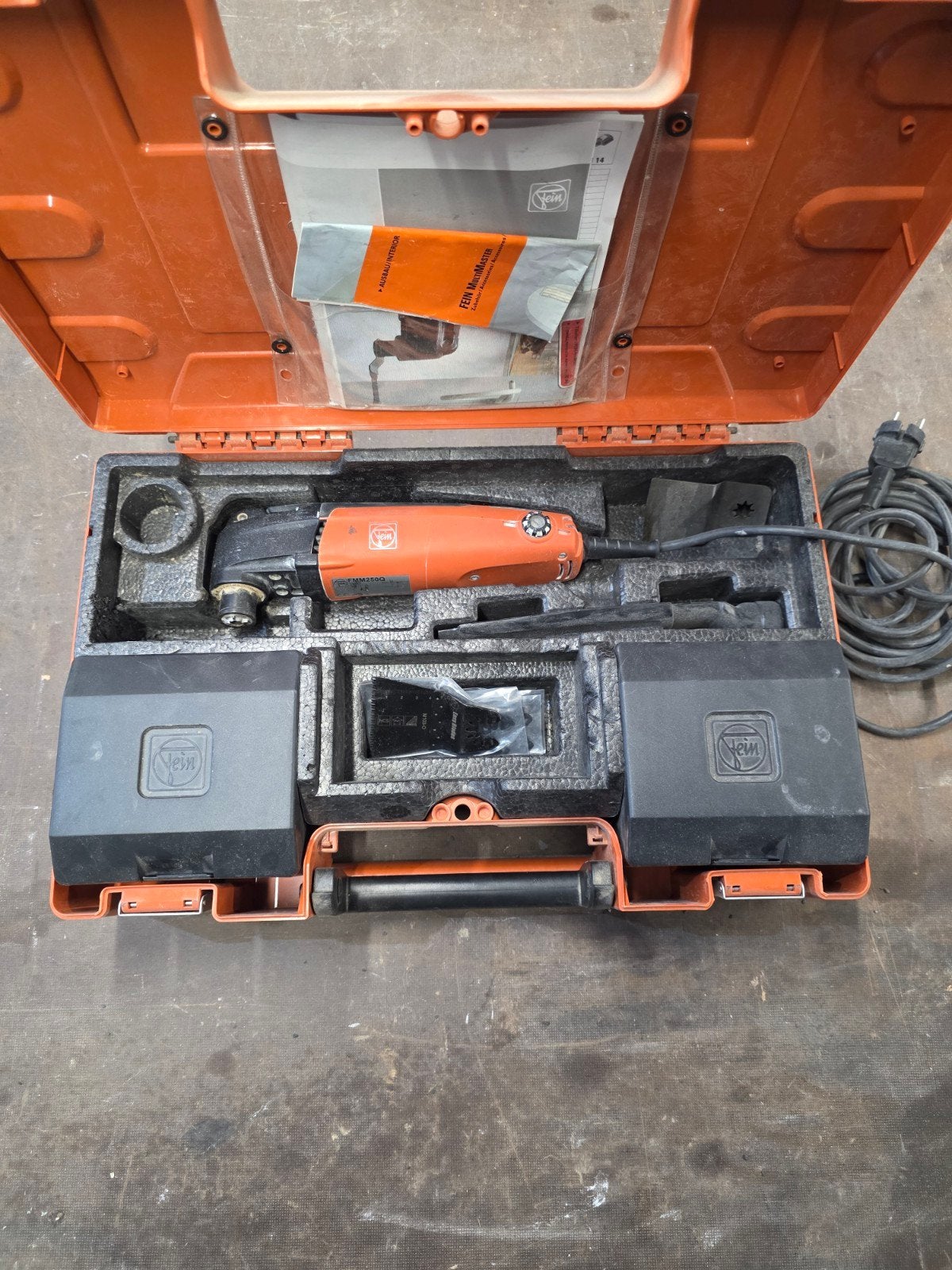 Fein Multimaster FMM250Q met accessoires, Ophalen of Verzenden, Gebruikt, Minder dan 600 watt, Overige typen