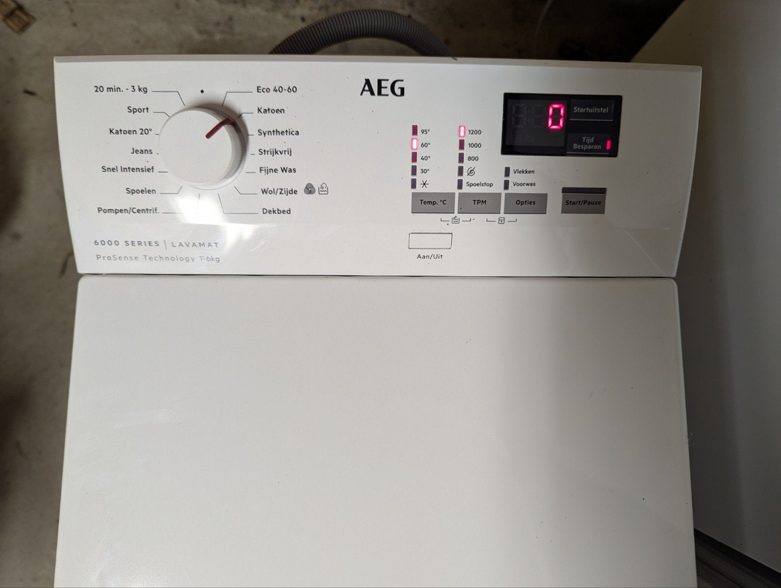 AEG Lavamat 6000 Series Bovenlader Wasmachine, Witgoed en Apparatuur, Ophalen, Gebruikt, Bovenlader, Wolwasprogramma