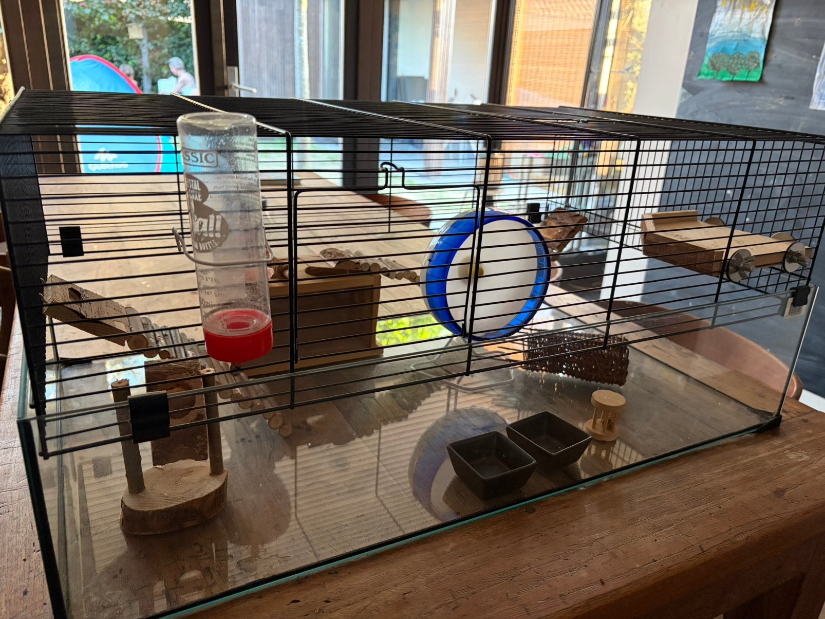 Hamster hok met toebehoren, Dieren en Toebehoren, Minder dan 75 cm, Zo goed als nieuw, Ophalen, Minder dan 60 cm