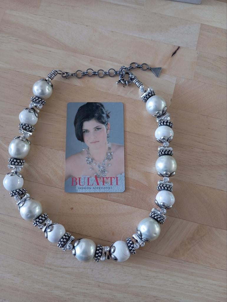 Bulatti ketting, Sieraden, Tassen en Uiterlijk, Ophalen of Verzenden, Zo goed als nieuw, Zilver
