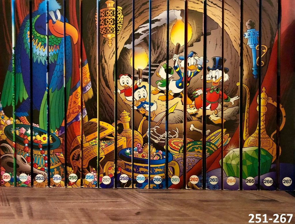 Prachtige complete rugtekening Donald Duck pocket 251-267!, Complete serie of reeks, Ophalen of Verzenden, Zo goed als nieuw, Donald Duck