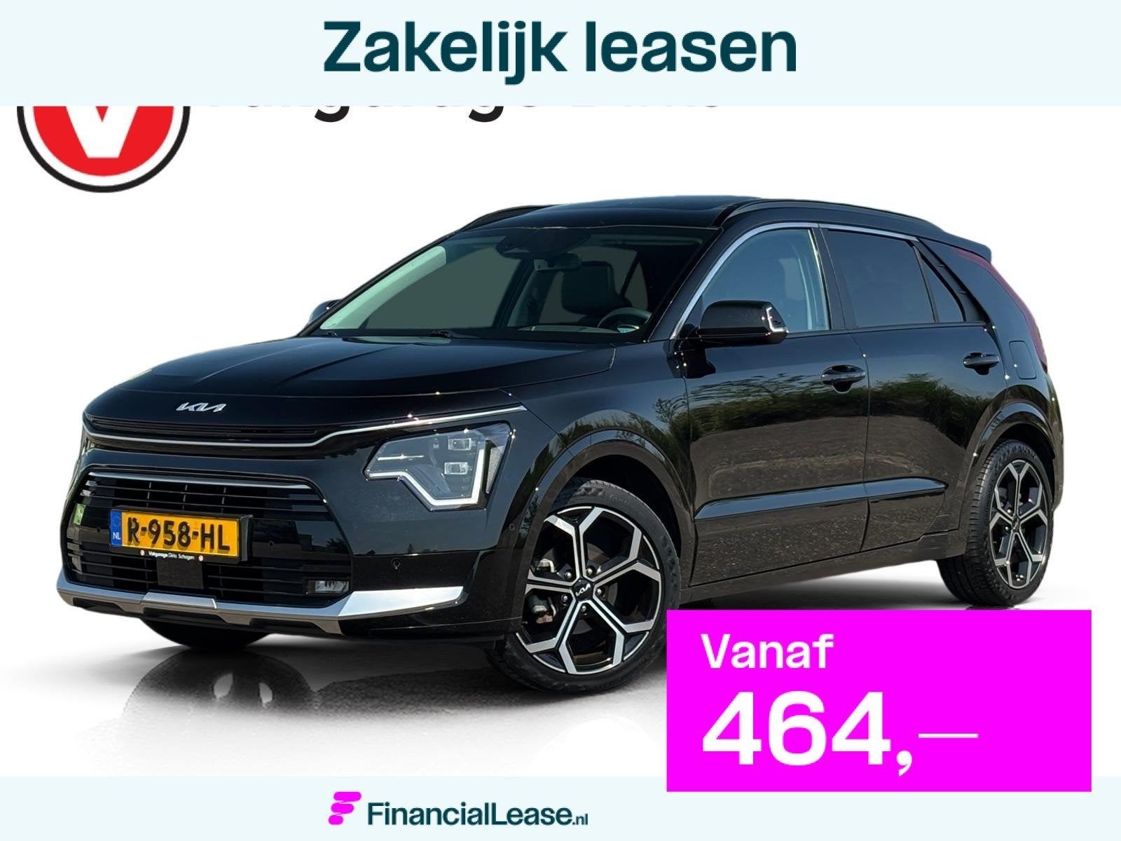 Kia Niro 1.6 GDi Hybrid ExecutiveLine ✅ Schuifdak ✅ H/K, 1374 kg, Gebruikt, Zwart, Lichtsensor