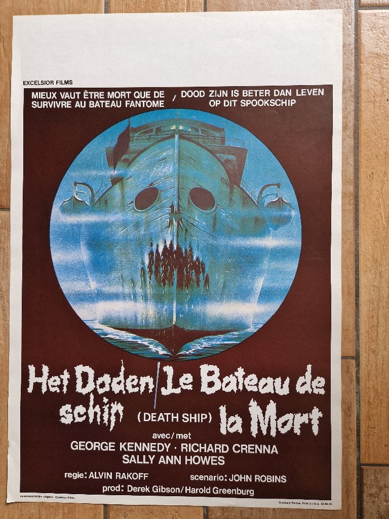 filmaffiche Death Ship 1980 filmposter, Rechthoekig Staand, Ophalen of Verzenden, Zo goed als nieuw, A1 t/m A3