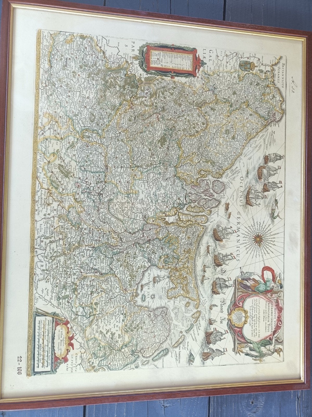Oude kaart van Nederland door Willem Janszoon Blaeu, Ophalen of Verzenden