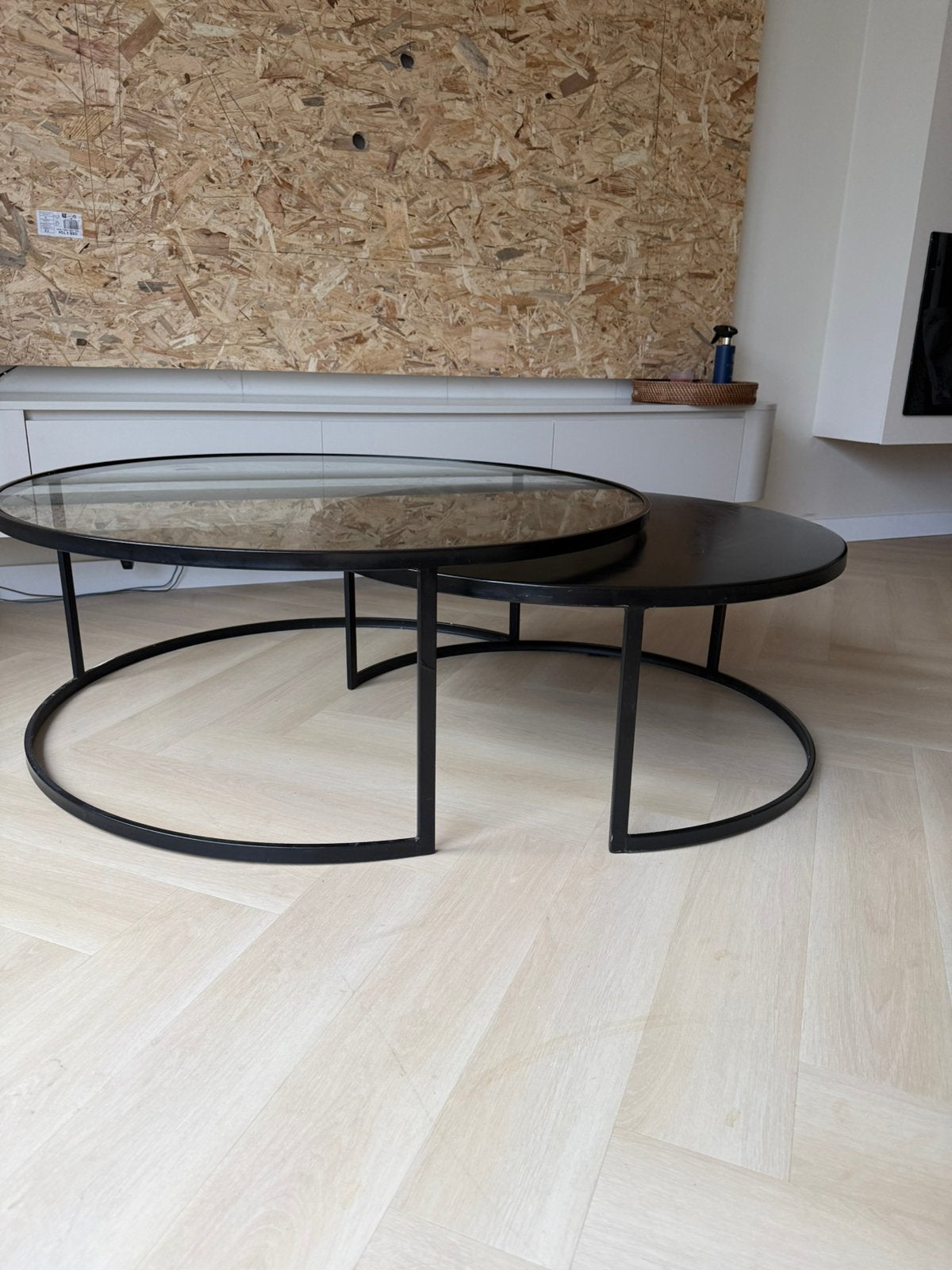 Maison du mond salon tafels, Huis en Inrichting, Tafels | Salontafels, Ophalen of Verzenden, Gebruikt, Rond, 50 tot 100 cm