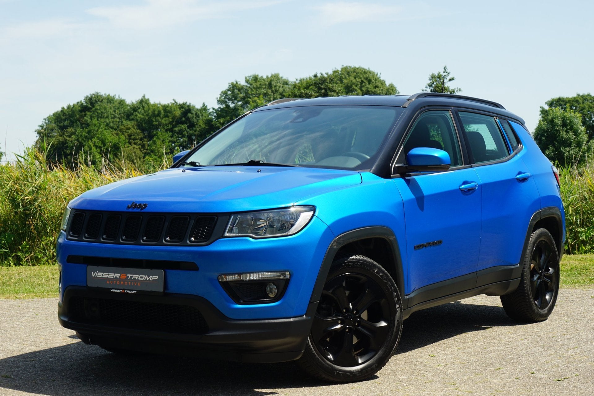 Jeep Compass 1.4 MultiAir Night Eagle FWD | Hydro Blue Metal, Auto's, Jeep, Voorwielaandrijving, 450 kg, Gebruikt, 750 kg