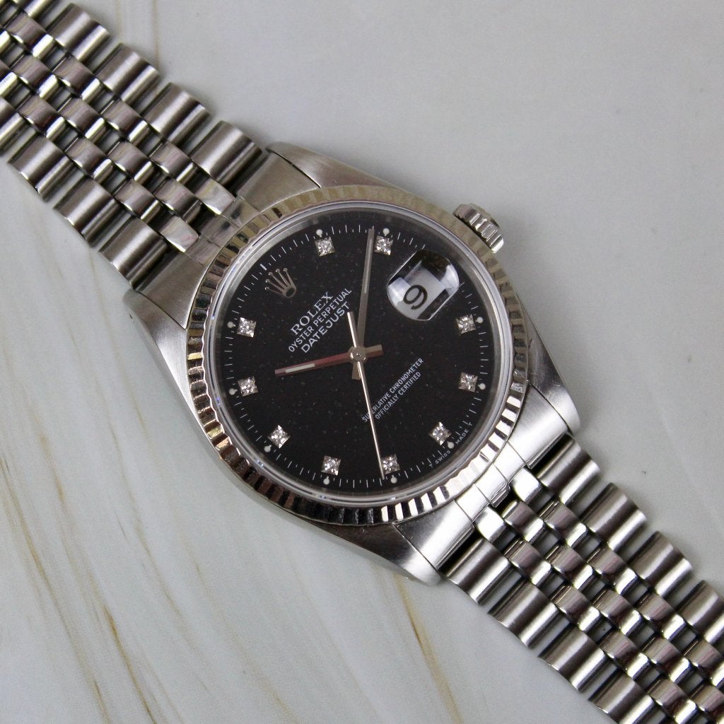 Rolex Datejust - 16234 - Diamond dial, Gebruikt, Rolex, Polshorloge, Ophalen of Verzenden