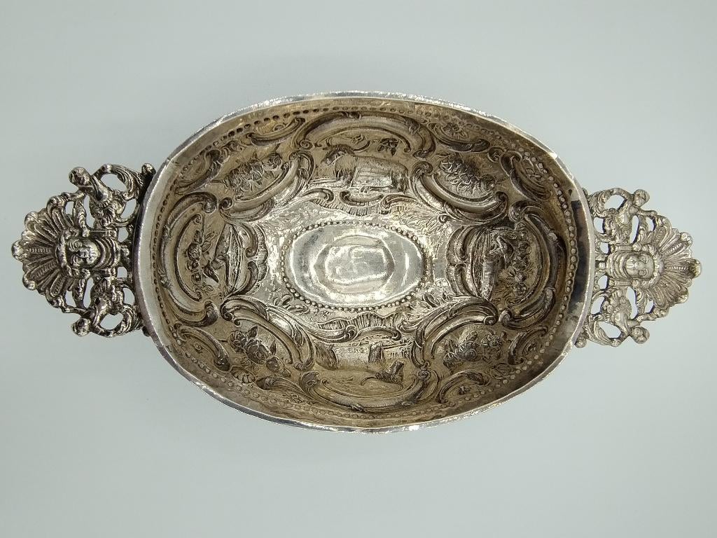Friese zilveren brandewijnkom, J.P. v/d Velde, Sneek, 1778, Verzenden, Zilver