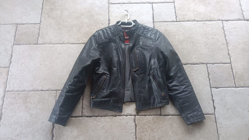 RDK Rednick Leren Motorjas - Zwart - maat S, Motoren, Kleding | Motorkleding, Ophalen, Jas | leer, Kinderen, Nieuw zonder kaartje