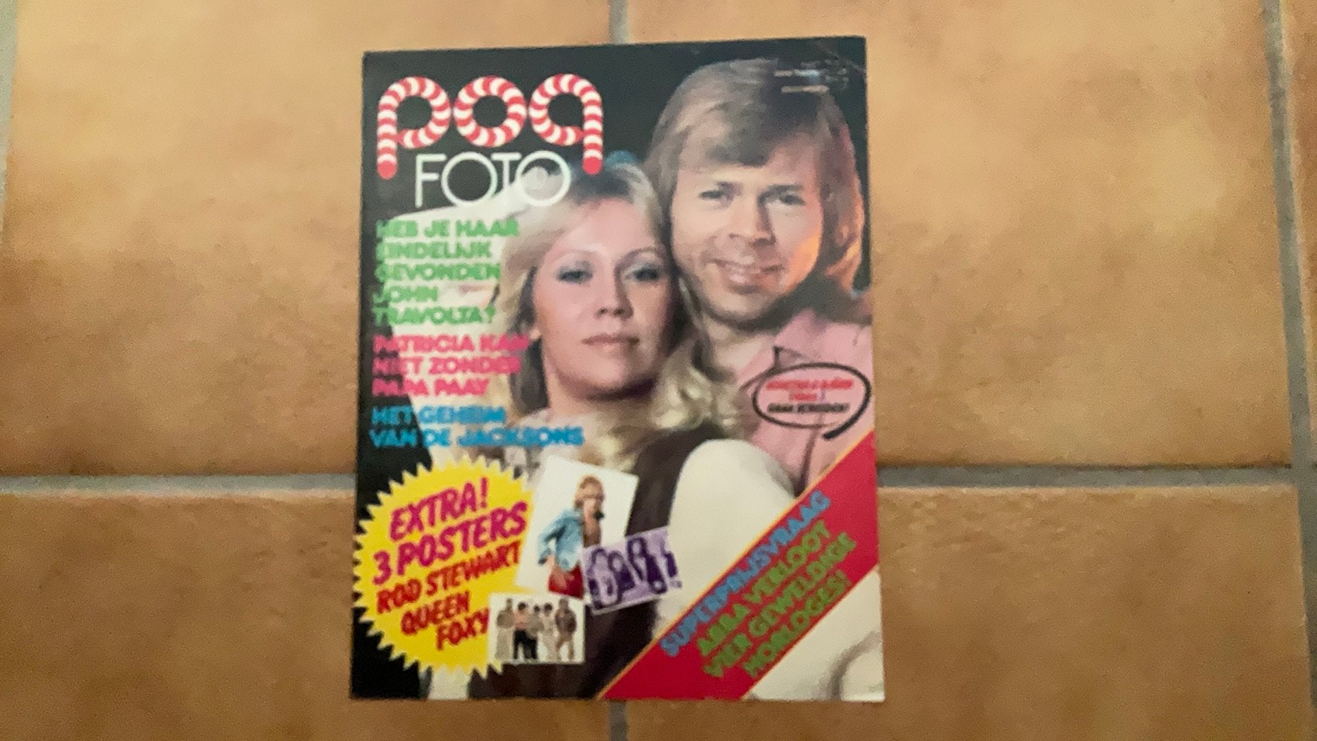 Popfoto ABBA Cover + Bijbehorend Artikel, Verzamelen, Ophalen of Verzenden, Zo goed als nieuw, Boek, Tijdschrift of Artikel
