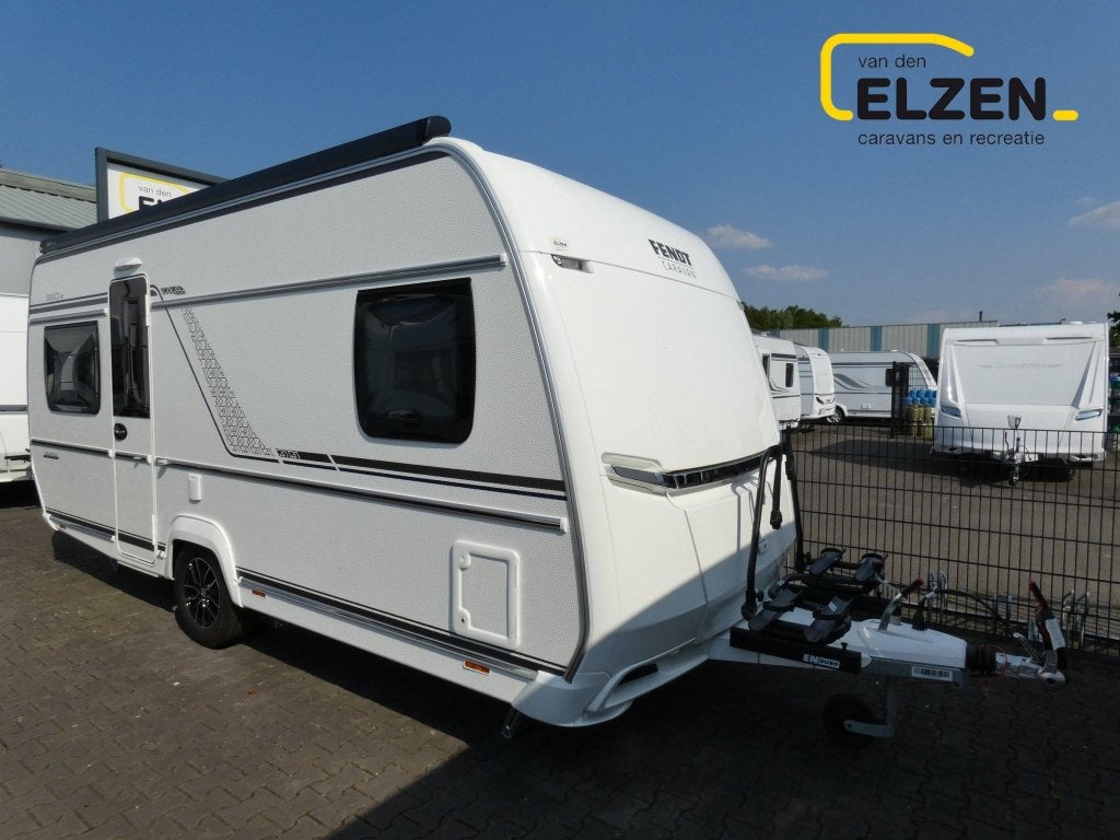 Fendt Bianco Black Edition 465 SFB ACTIE € 3.079,-, Caravans en Kamperen, Caravans, Rondzit, Bedrijf, Schokbreker, Overige typen