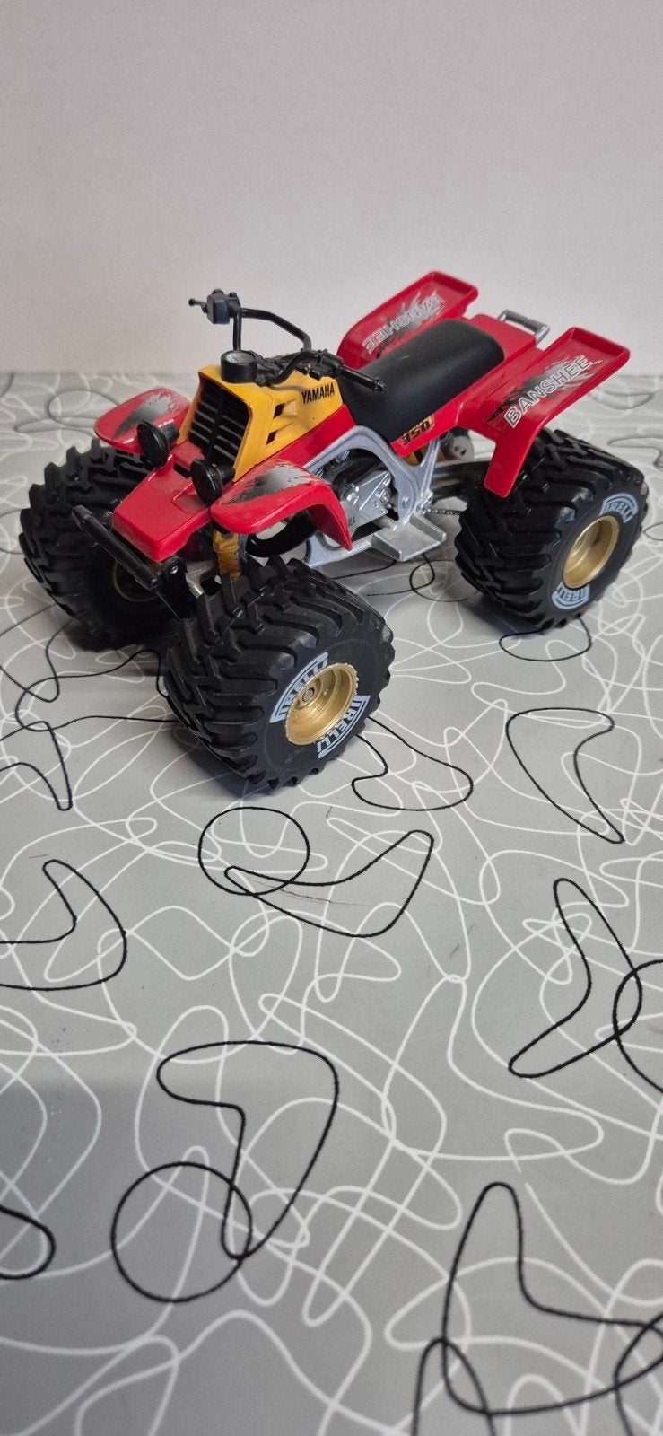 Yamaha Banshee Quad Model - Rood/Geel, Ophalen of Verzenden, Zo goed als nieuw, Overige typen
