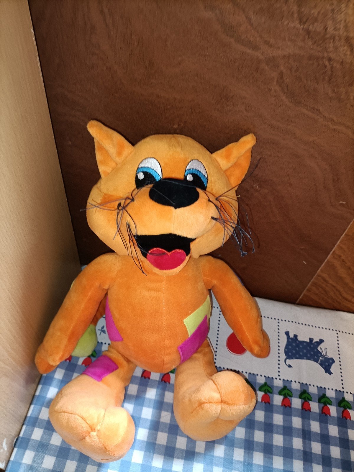 Ballorig speelparadijs knuffel oranje kat 39 cm, Ophalen of Verzenden, Zo goed als nieuw
