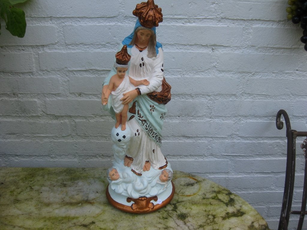 Beeld Maria met Kindje Jezus - Religieus Decoratie, Ophalen of Verzenden