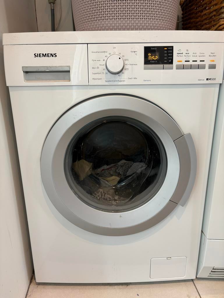 Siemens iQdrive 500 Wasmachine - Efficiënt en Betrouwbaar, Ophalen, Gebruikt, Voorlader, Kort programma
