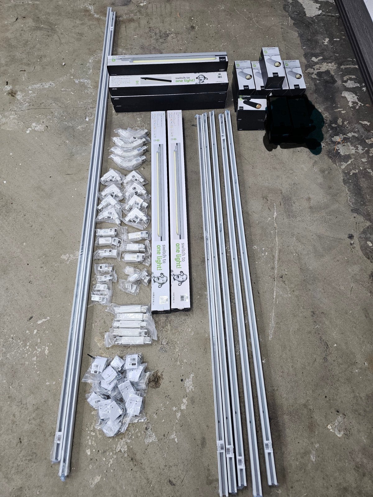 Complete 3 fase One Light track verlichting, witte spots, T, Ophalen, Nieuw, Wit, Overige merken