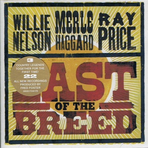 Willie Nelson,Merle Haggard,Ray Price-Last Of The Breed=2cd, Ophalen of Verzenden, Zo goed als nieuw