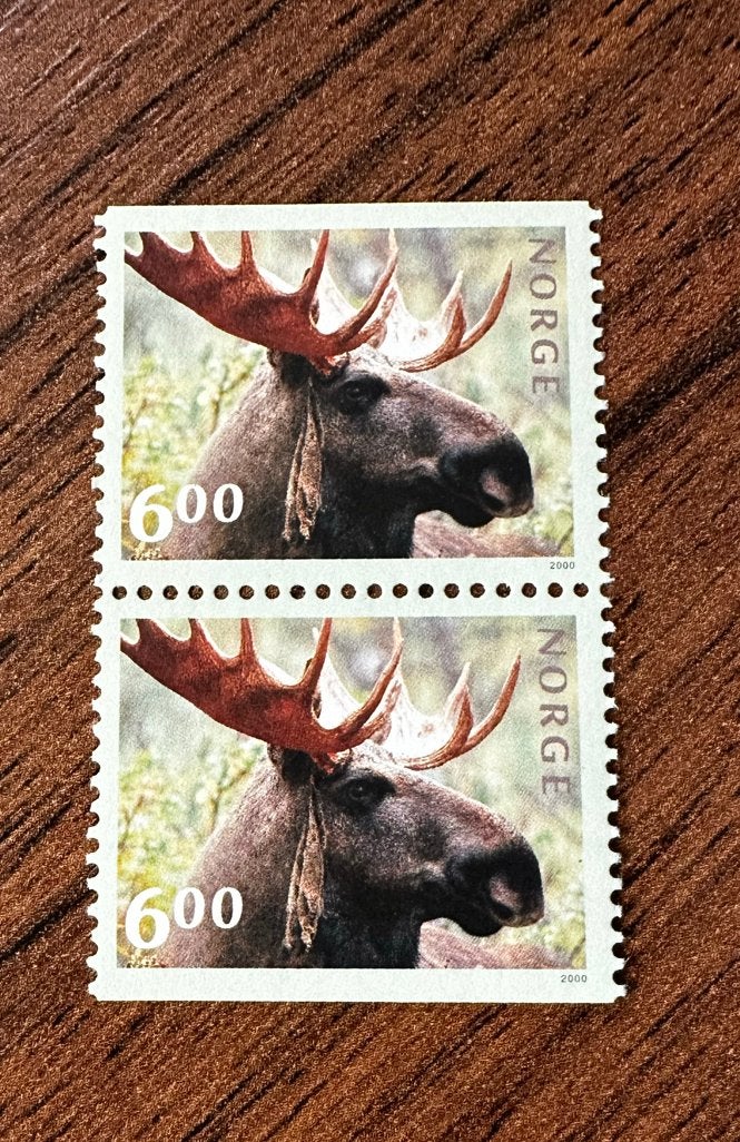 Noorwegen 2000 elanden dieren postfris postzegel, Ophalen of Verzenden, Noorwegen, Postfris