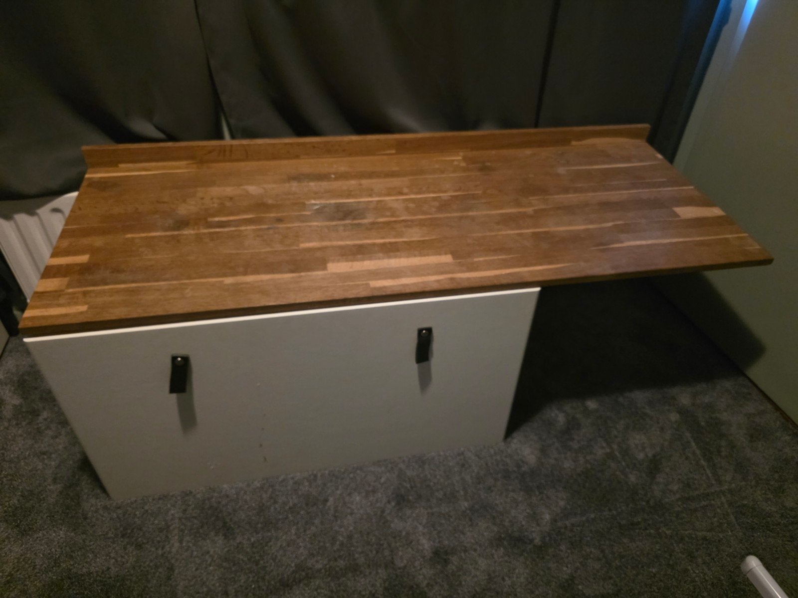 Speelgoedlade met houten plaat ikea stuva smastad, Ophalen, Gebruikt, Minder dan 50 cm