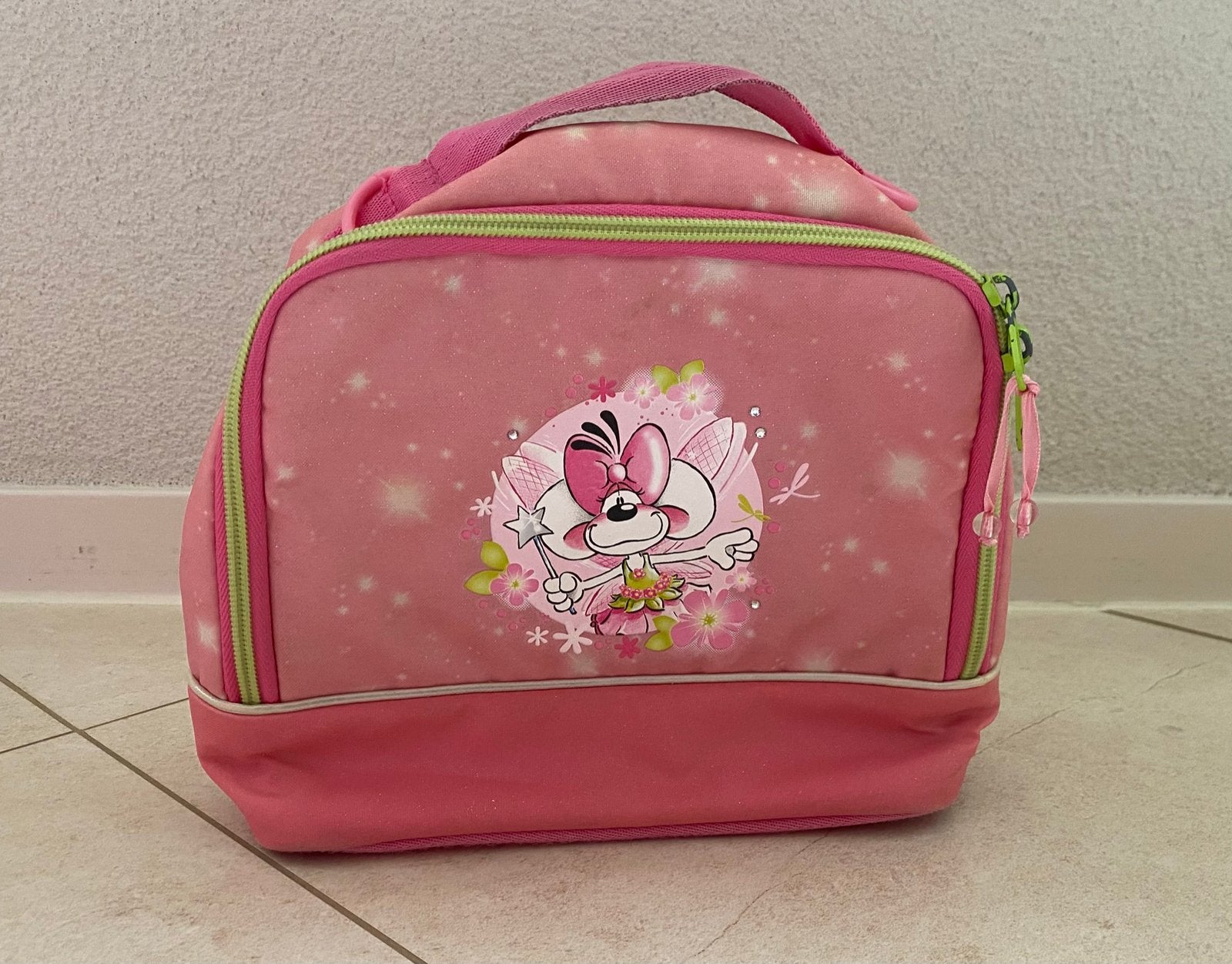 Kinder tas/ Schooltas roze met glitter DIDDL/DIDDLINA, Minder dan 30 cm, Overige typen, Ophalen of Verzenden, Zo goed als nieuw