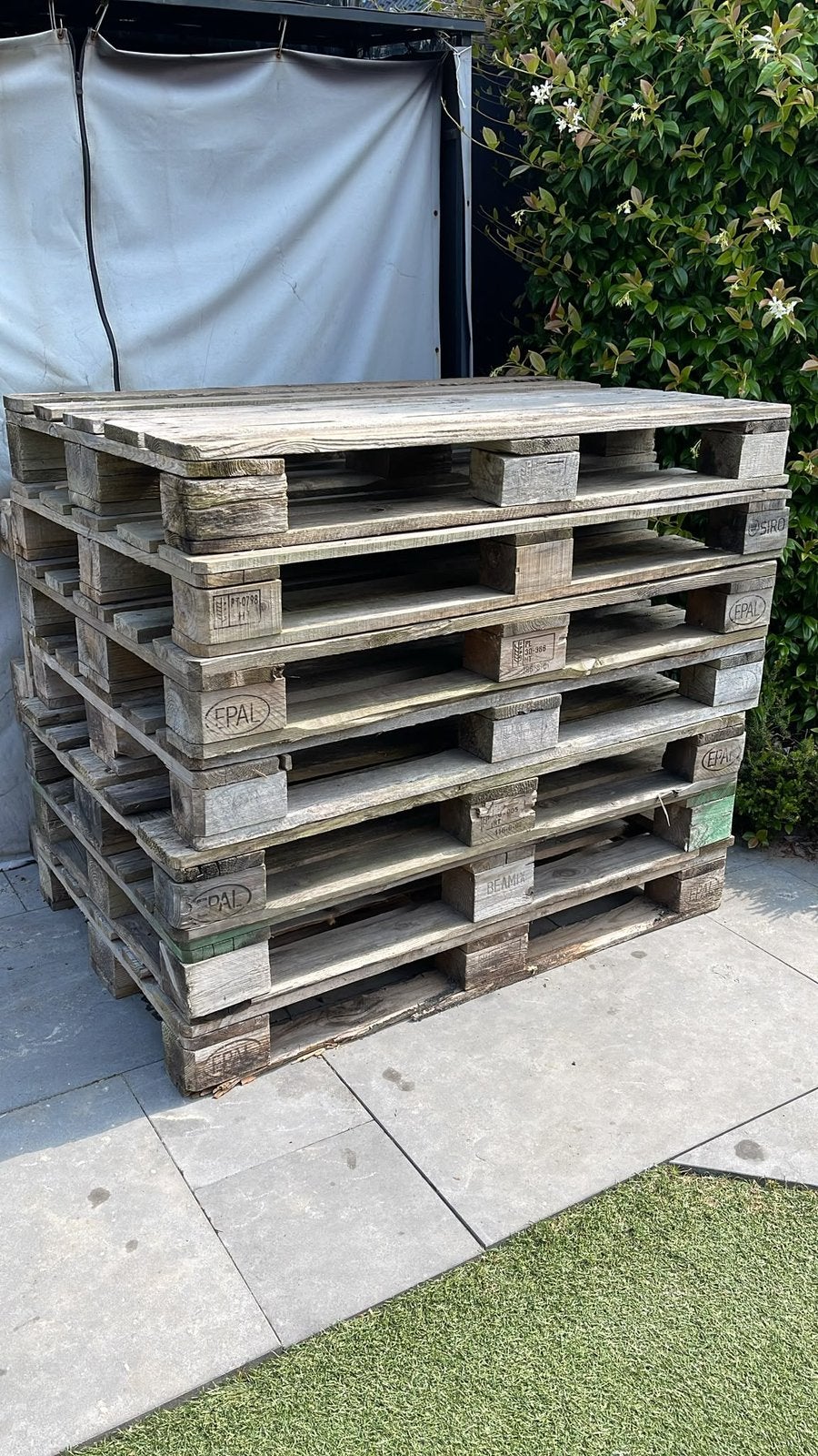 1 EPAL Europallets – Stevige houten pallet – 120x80 cm, Ophalen, Gebruikt, 50 mm of meer, Pallet
