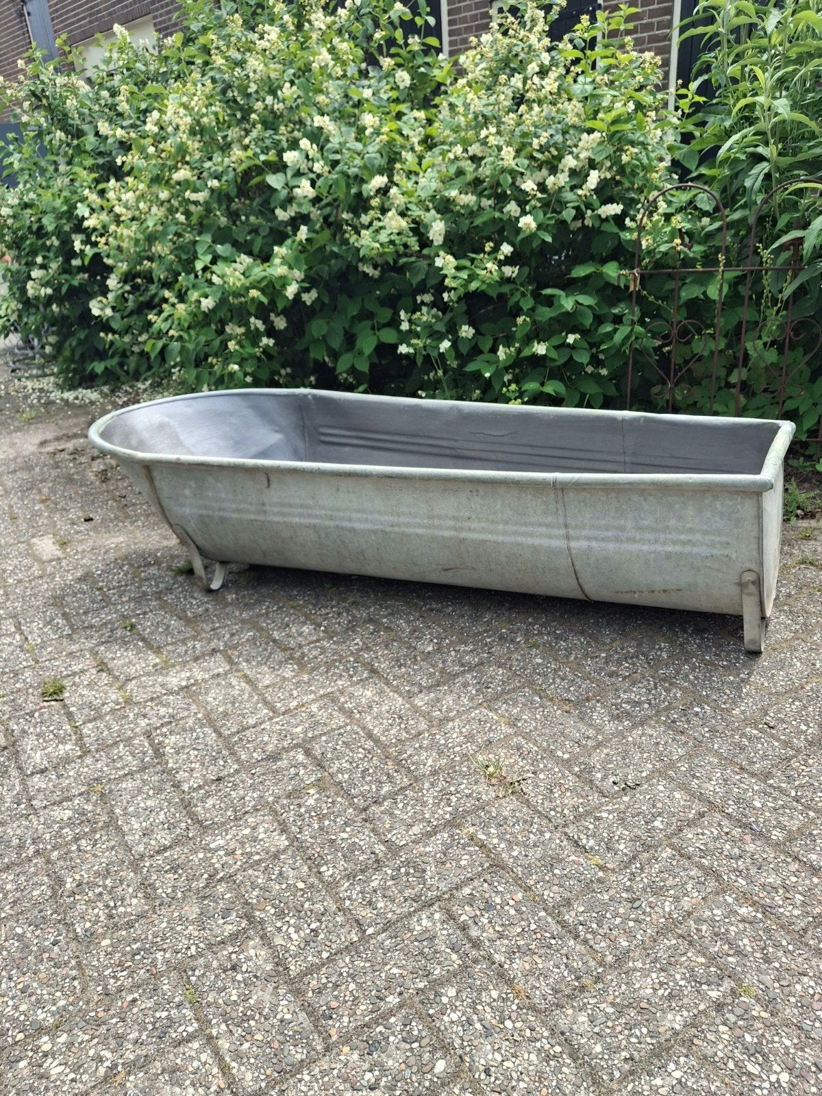 Mooi zinken badkuip - IJsbad, kinderbad, plantenbak, vijver, Ophalen of Verzenden
