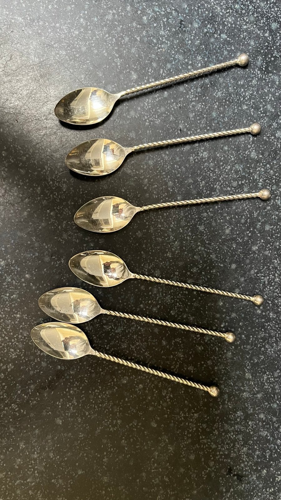 Set van 6 verzilverde lepeltjes, nooit gebruikt, Ophalen of Verzenden