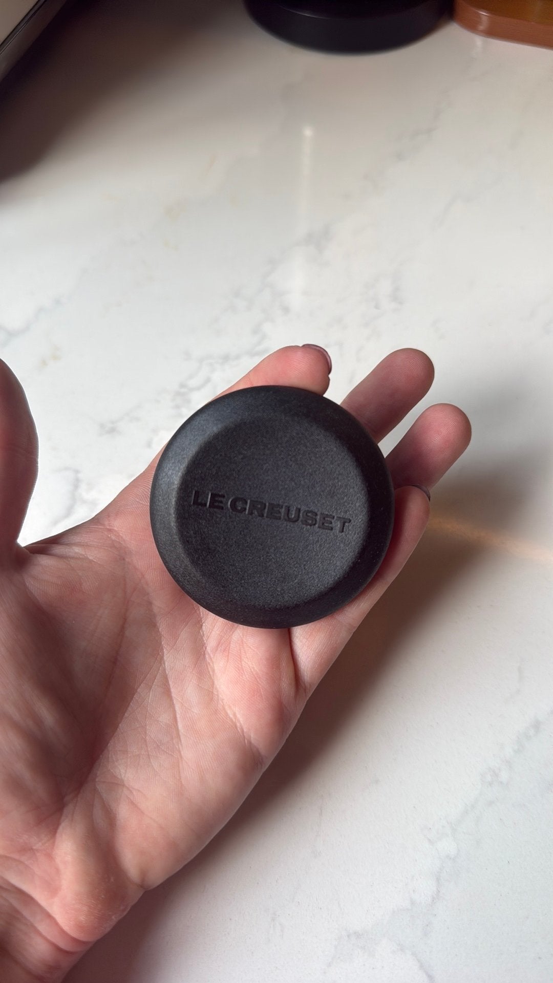 Le Creuset knop zwart, Huis en Inrichting, Ophalen, Nieuw