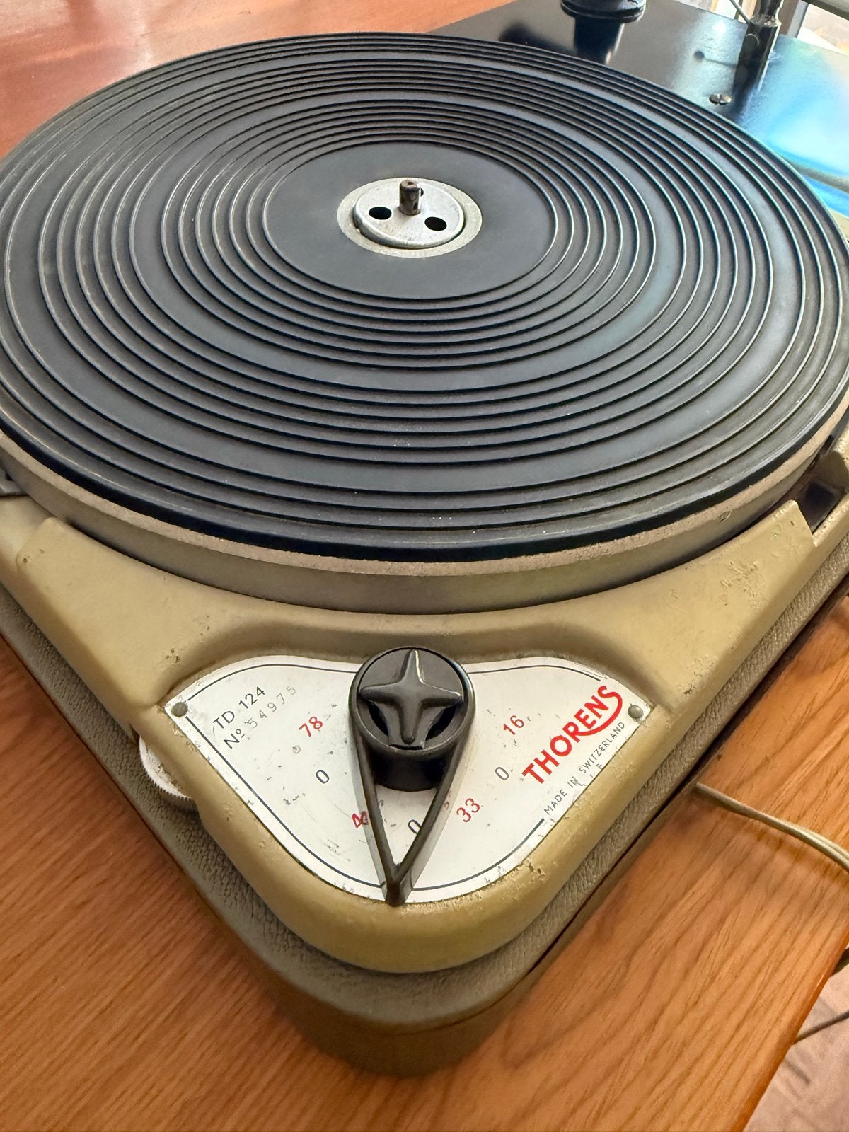 Thorens TD 124 Platenspeler met Ortofon toonarm, Ophalen of Verzenden, Gebruikt, Platenspeler, Thorens