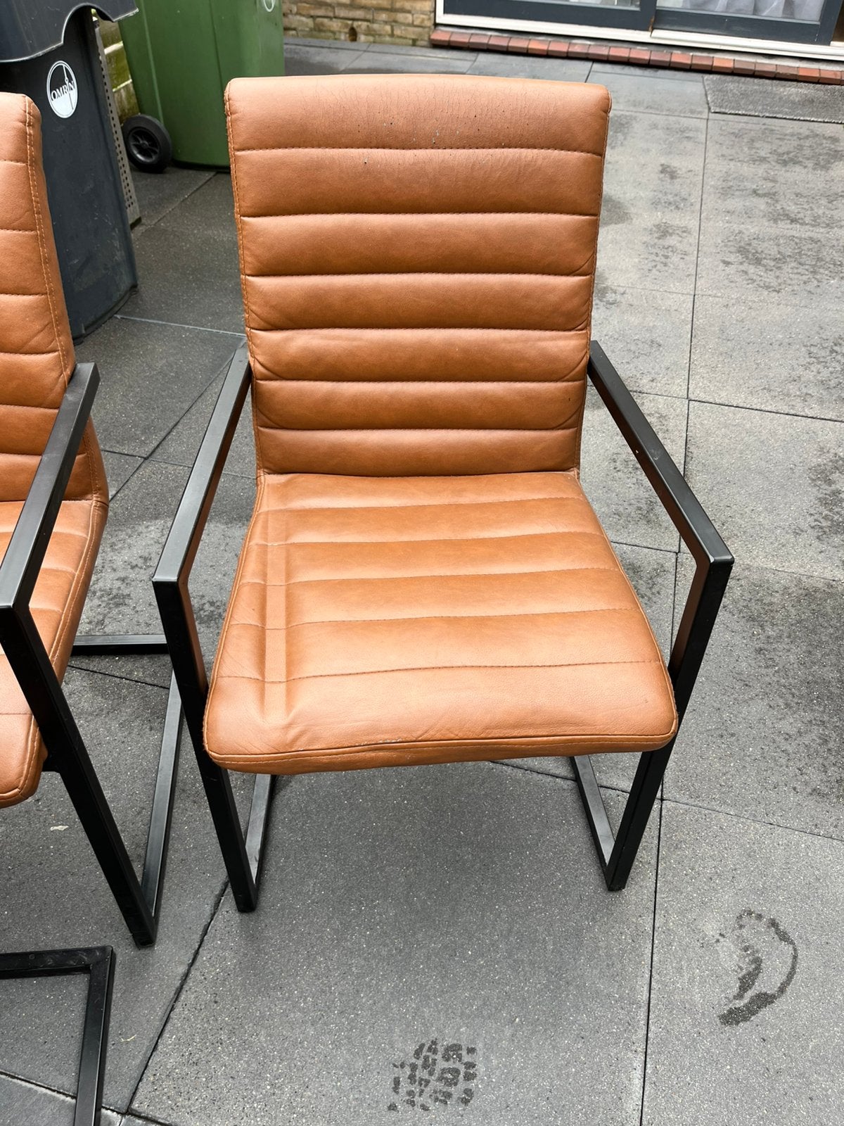 Eetkamerstpelen industrieel, Huis en Inrichting, Stoelen, Ophalen, Gebruikt, Bruin, Vier
