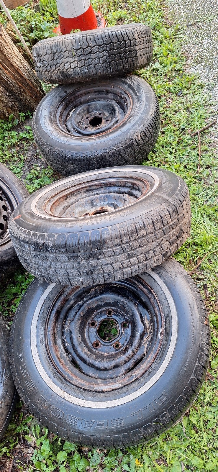 stalen velg met banden chevrolet, Ophalen, Gebruikt