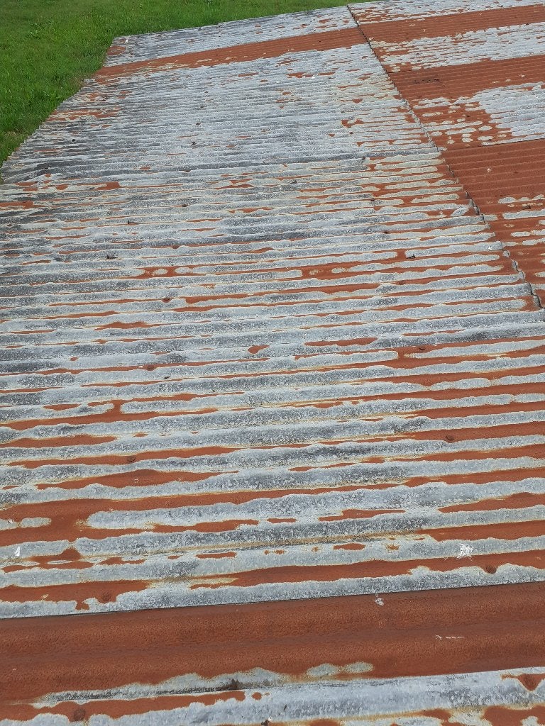 stalen golfplaten, roestig, Ophalen, Gebruikt