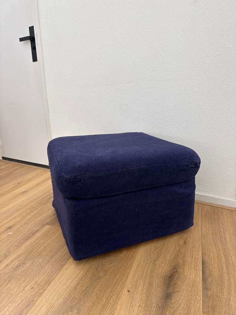 IKEA Opbergpoef - Donkerblauw - Gebruikt, Ophalen, Gebruikt, Stof, 50 tot 75 cm