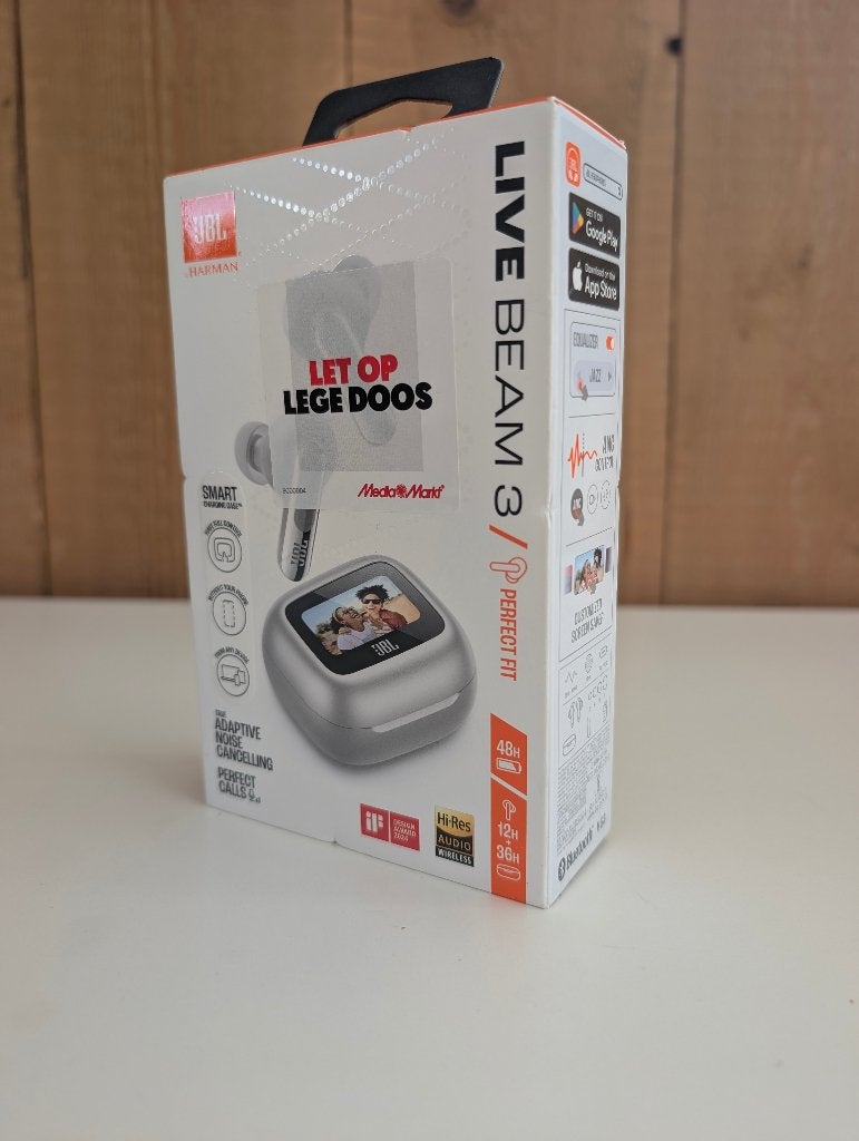 JBL Live Beam 3 draadloze oordopjes Zilver NIEUWSTAAT, In gehoorgang (in-ear), N.v.t., N.v.t., Zilver