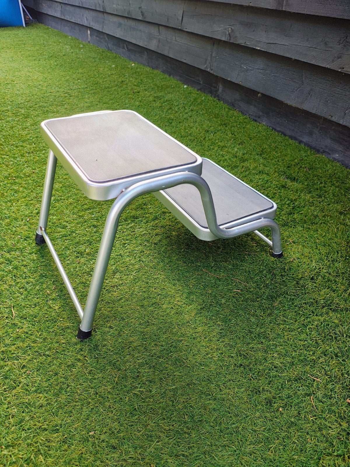 Handige aluminium opstapje/trapje met twee treden, Ophalen