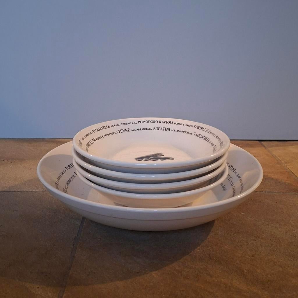La Primula Italiaans Servies - pastaborden & schaal 5-delig, Antiek en Kunst, Ophalen of Verzenden