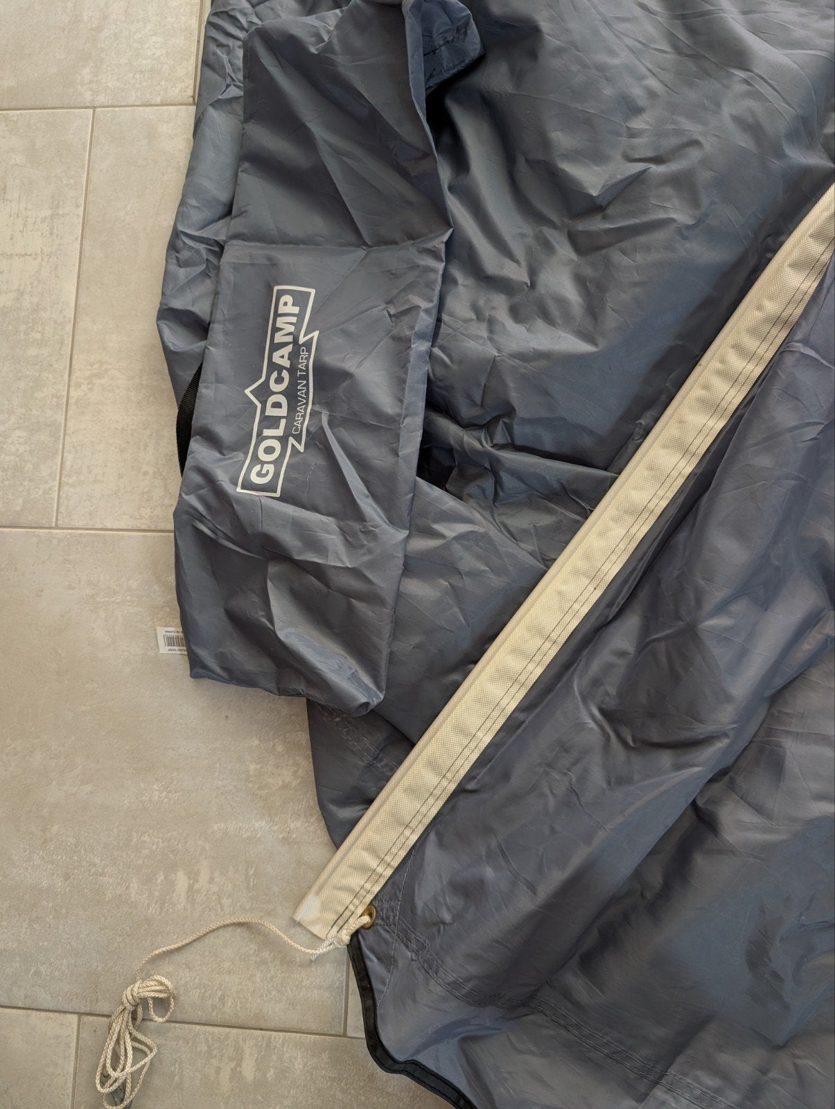 Caravan tarp met 3m. bevestigingspees, Ophalen of Verzenden, Zo goed als nieuw