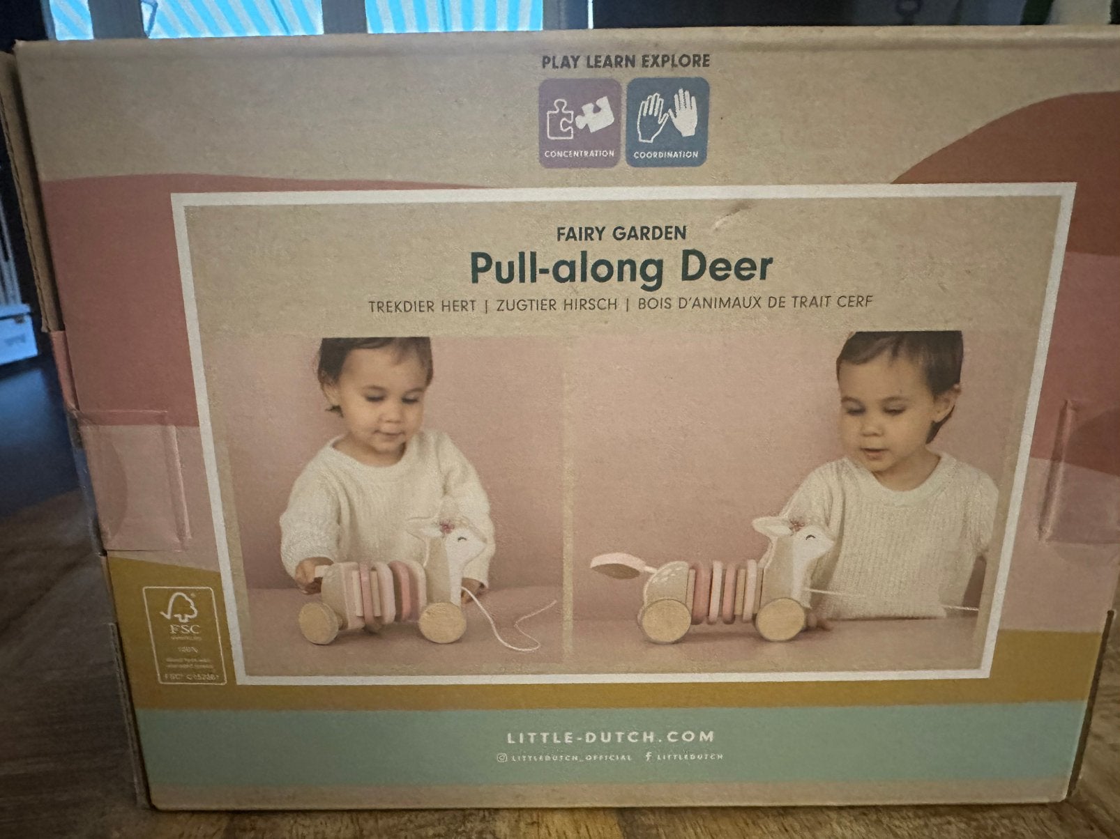 Little dutch Pull-along deer hert, Ophalen, Nieuw in verpakking, Overige formaten