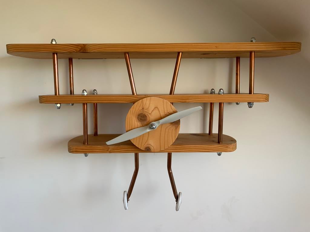 Houten vliegtuig (voor kinderkamer of elders), Ophalen of Verzenden, Zo goed als nieuw