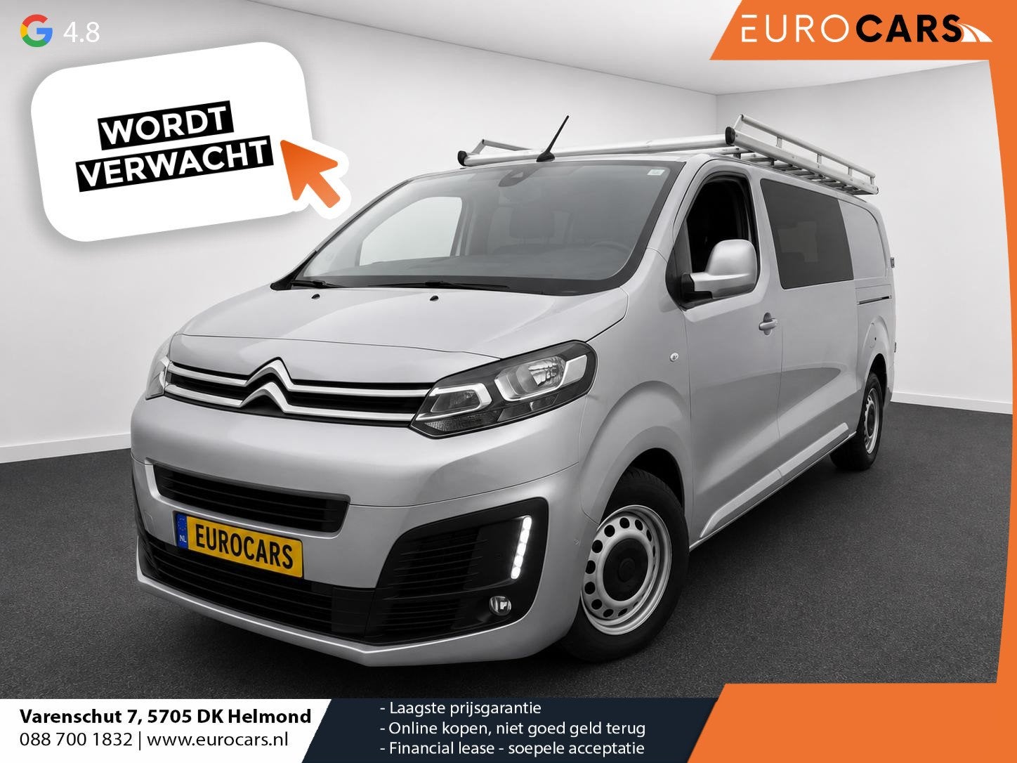 Citroen Jumpy 2.0 BlueHDI 120 XL Driver DC Imperiaal Trekhaa, Parkeersensor, Stof, Gebruikt, Euro 6
