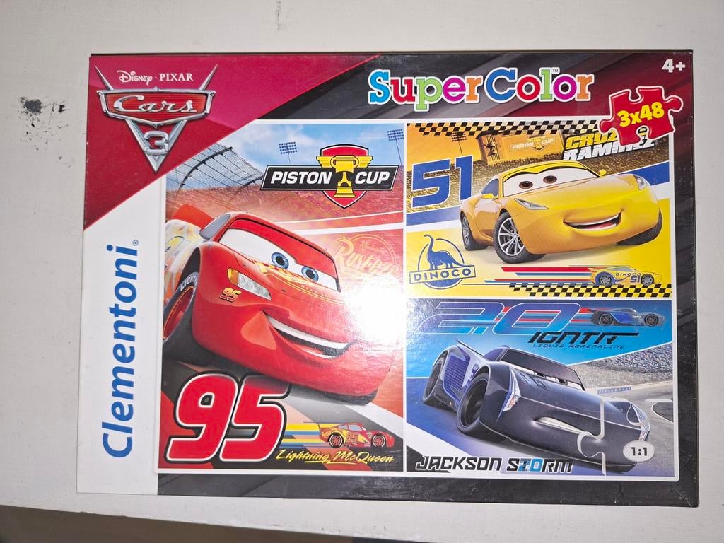 Clementoni Disney Pixar Cars 3 SuperColor Puzzel 3x48, Ophalen of Verzenden