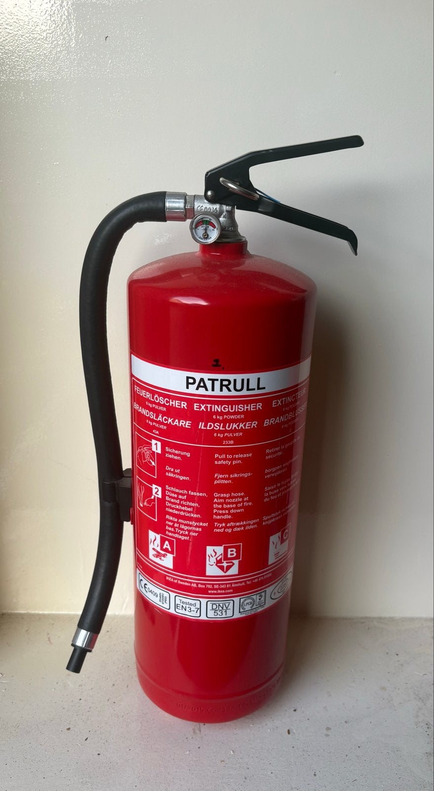 Patrull Brandblusser 6 kg poeder, Ophalen, Gebruikt, Brandblusser