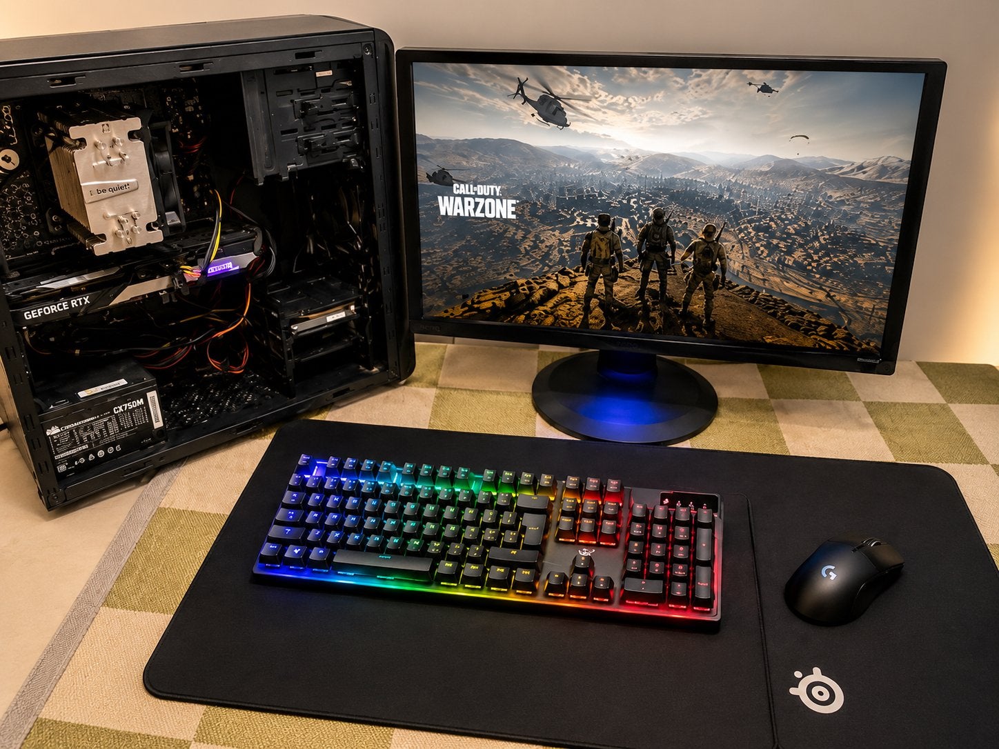 Gaming PC RTX 3060 Ti | 32GB RAM | SSD | 23” Monitor, Ophalen, Gebruikt