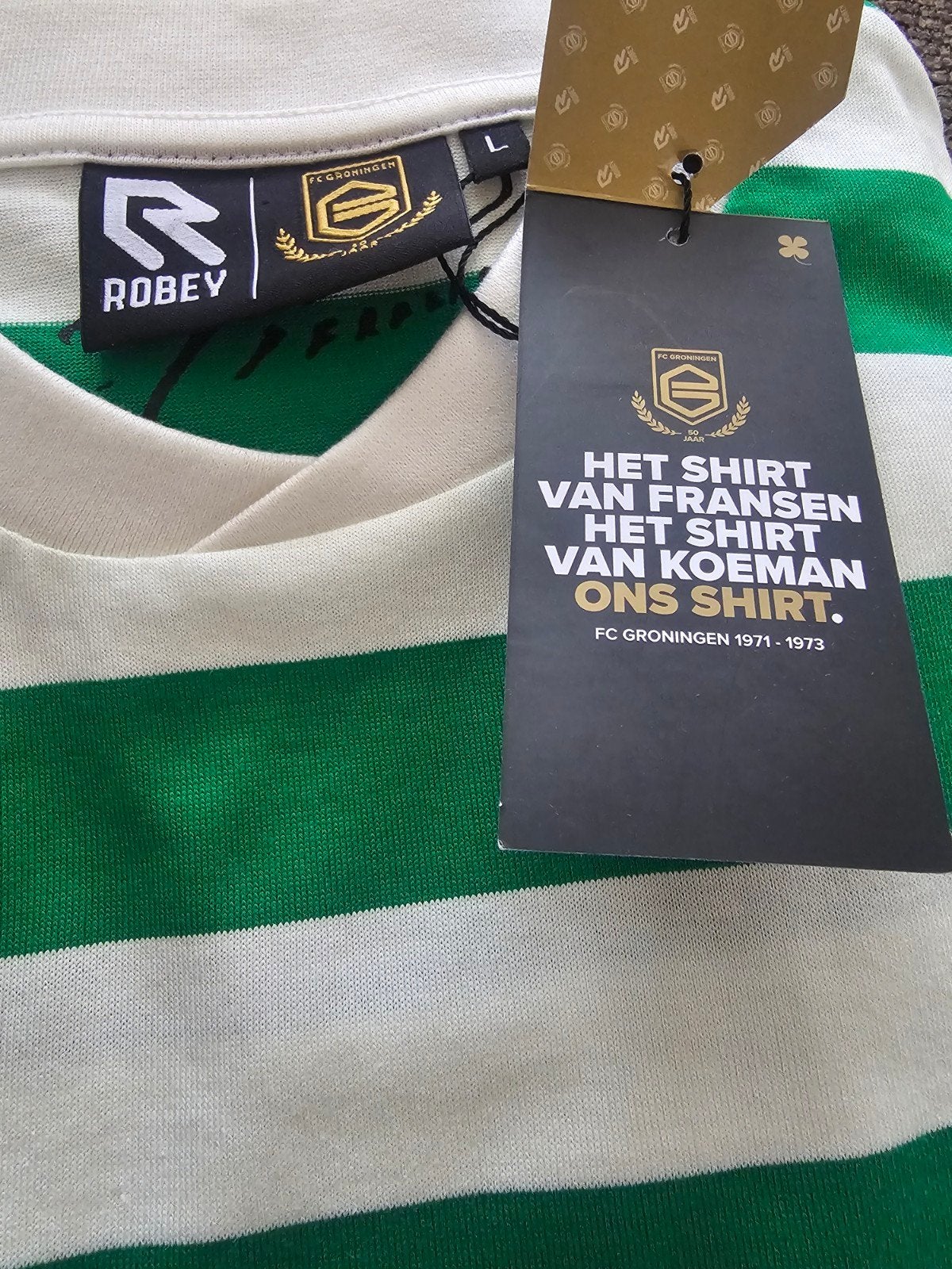 FC Groningen Piet Fransen Retro Shirt Maat L Nieuw, Maat L, Ophalen of Verzenden, Nieuw, Shirt