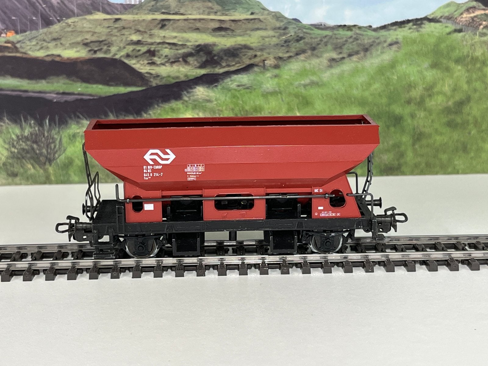 Marklin 4641 bruine zelflosser NS nieuwstaat met OVP, Wisselstroom, Wagon, Ophalen of Verzenden, Märklin
