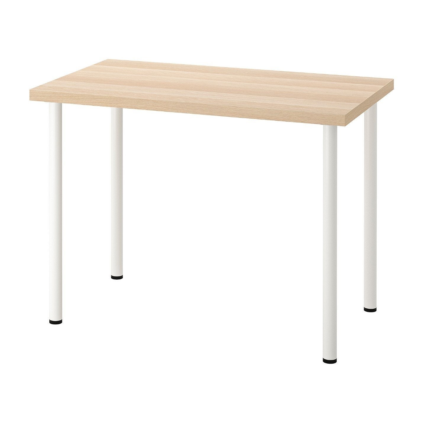 IKEA Bureau wit gelazuurd eikeneffect 100x60cm - LINNMON, Huis en Inrichting, Ophalen, Gebruikt, Scandinavisch, Spaanplaat of MDF