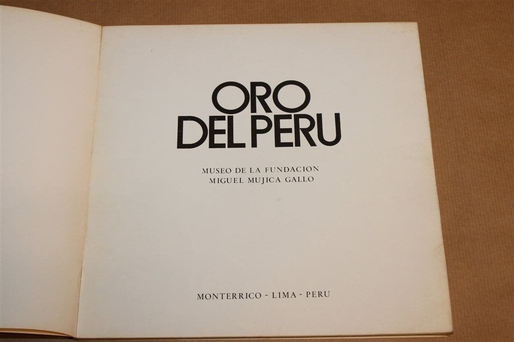 Oro del Peru — Precolumbiaans Goud uit Peru, Museumboek, Ophalen of Verzenden, Gelezen, Europa